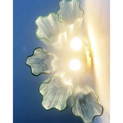 New Pamono Green Tronchi Murano Glass Wall Sconces by Simoeng, Set of 2