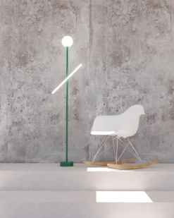 Sale Pamono Green Tube and Globe Floor Lamp by Atelier Areti