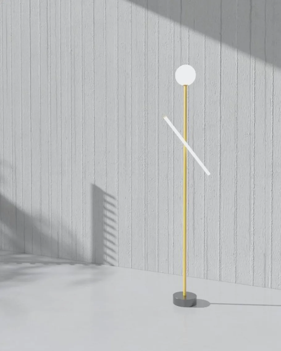 Sale Pamono Green Tube and Globe Floor Lamp by Atelier Areti