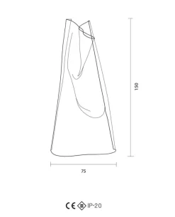 Sale Pamono Gweilo Han Gr Golden Led Profile Floor Lamp by Partisans