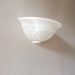 Best Pamono Half Bell Wall Light in Milky Glass