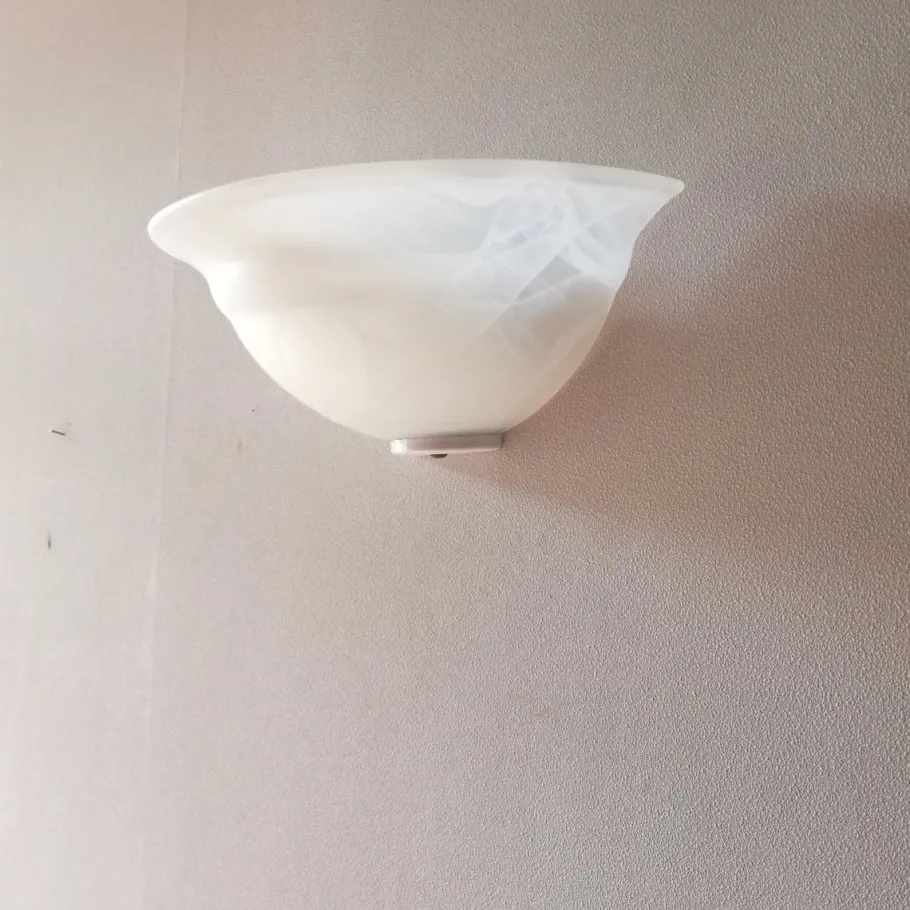 Best Pamono Half Bell Wall Light in Milky Glass
