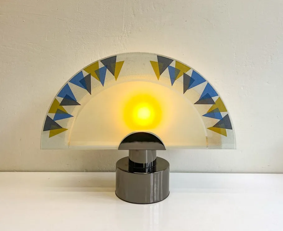 Pamono Half Moon Table Lamp from Cinquanta, Italy, 1990s