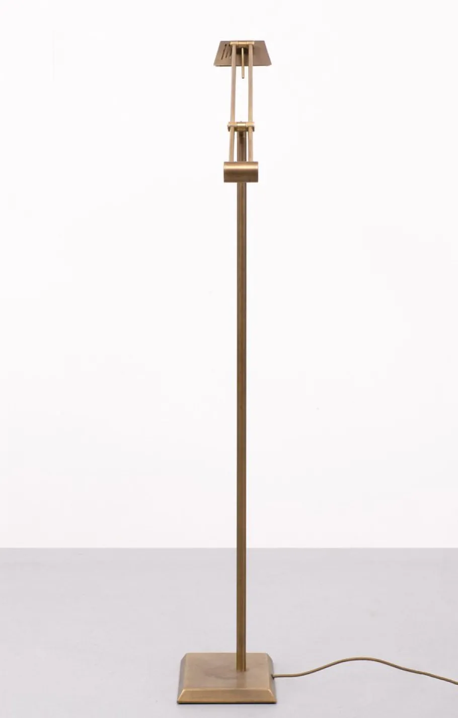 New Pamono Halogen Bronze Floor Lamp by Egon Hillebrand, Germany, 1980s