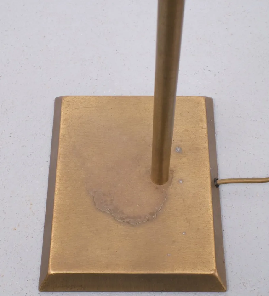 New Pamono Halogen Bronze Floor Lamp by Egon Hillebrand, Germany, 1980s