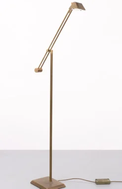 New Pamono Halogen Bronze Floor Lamp by Egon Hillebrand, Germany, 1980s