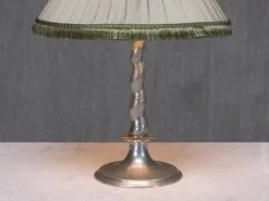 Hot Pamono Hammered Tin Model 6891 Table Lamp by Harald Notini, for Böhlmarks, Sweden, 1920s