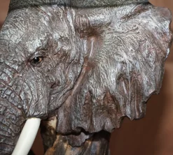 New Pamono Hand Painted Elephant's Head Side Lamp Table