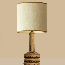 Discount Pamono Hand Painted Sculptural Table Lamps, 1960s, Set of 2