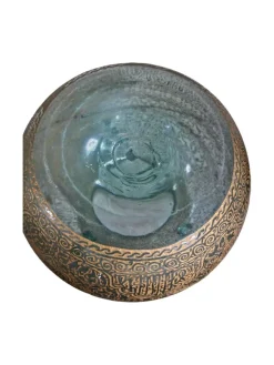 Discount Pamono Handblown Mosque Glass Lamp with Gilded with Arabic Calligraphy in the style of Mameluke, 1880s