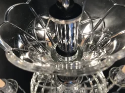 New Pamono Hand-Cut Crystal Chandelier, 1950s