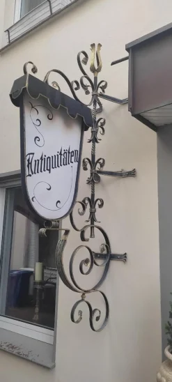 New Pamono Handmade Illuminated Sign in Wrought Iron