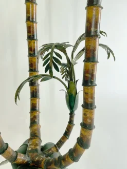 New Pamono Handmade Metal Palm Tree Floor Lamp, France, 1920s
