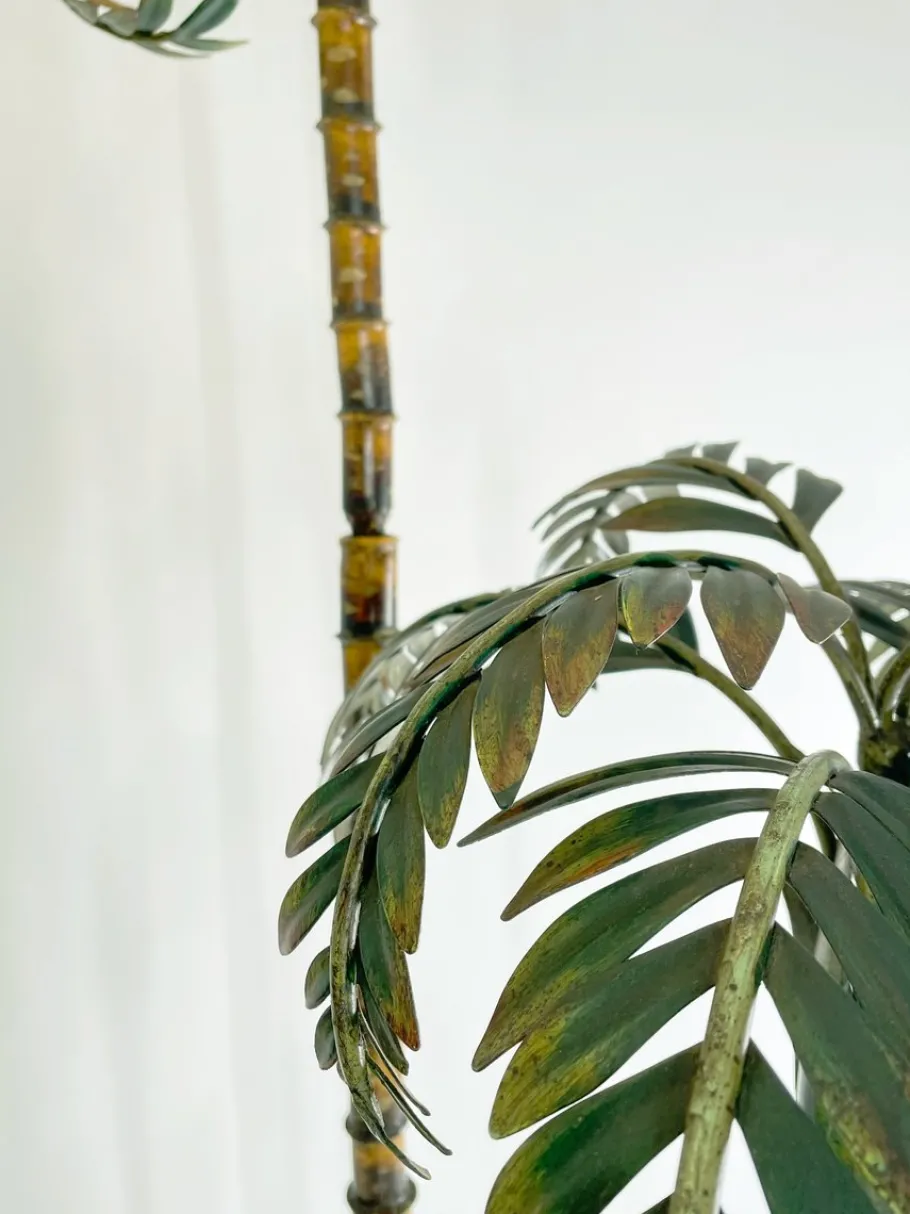 New Pamono Handmade Metal Palm Tree Floor Lamp, France, 1920s