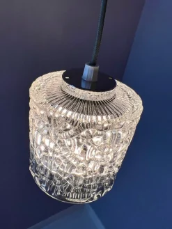 Hot Pamono Hanging Lamp Glass from Denmark