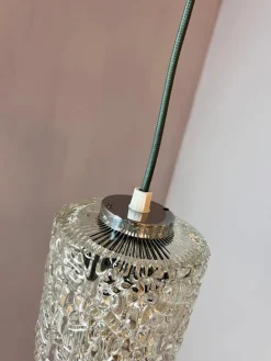 Hot Pamono Hanging Lamp Glass from Denmark