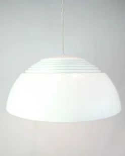 Discount Pamono Hanging Lamp in Aluminum and Steel by Arne Jacobsen, 1960s