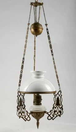 Online Pamono Hanging Lamp in Metal and Glass