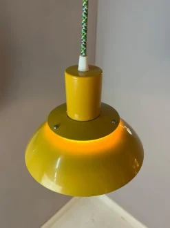 Hot Pamono Hanging Lamp in Yellow Metal by Belid