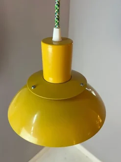 Hot Pamono Hanging Lamp in Yellow Metal by Belid