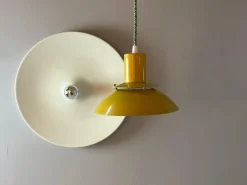 Hot Pamono Hanging Lamp in Yellow Metal by Belid
