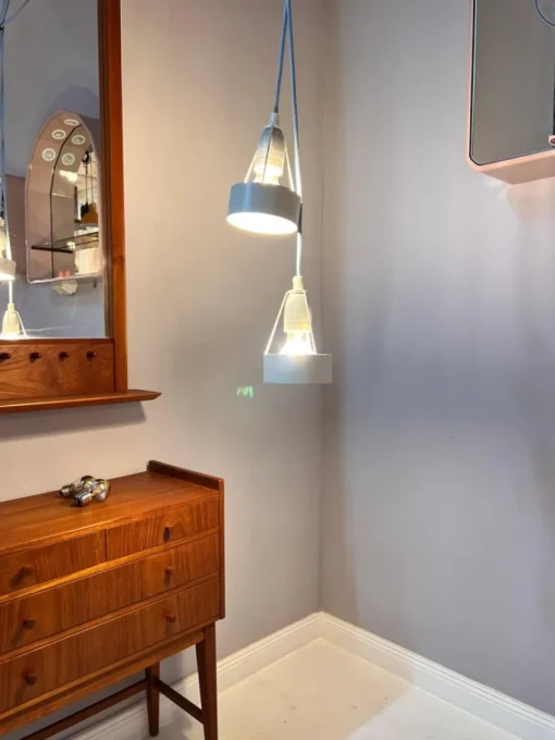 Best Pamono Hanging Lamps Type 16800 in White from Louis Poulsen, Set of 2