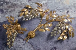 Sale Pamono Hans Kögl Gilt Metal Palm Tree Wall Sconce from Maison Jansen St, 1960s