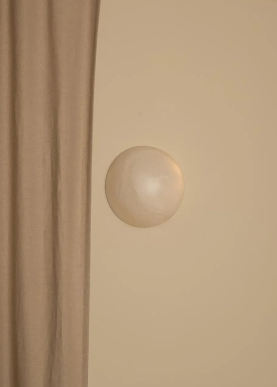 Clearance Pamono Havano White Alabaster Wall Sconce by Simone & Marcel