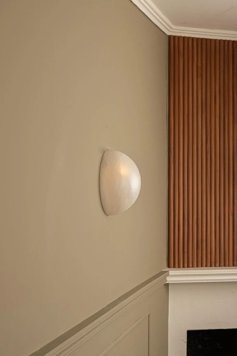 Clearance Pamono Havano White Alabaster Wall Sconce by Simone & Marcel