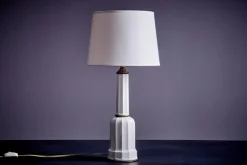 Clearance Pamono Heiberg Table Lamp in Porcelain and Brass from Søholm, 1950s