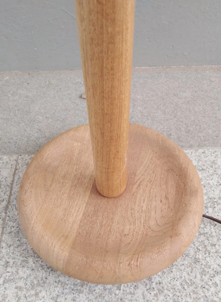 Outlet Pamono Height-Adjustable Floor Lamp in Teak from Domus, Denmark, 1970s