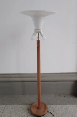 Outlet Pamono Height-Adjustable Floor Lamp in Teak from Domus, Denmark, 1970s