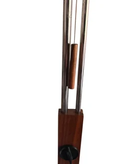 Sale Pamono Height-Adjustable Floor Lamp in Teak and Chrome-Plated Metal from Temde Leuchten, 1950s