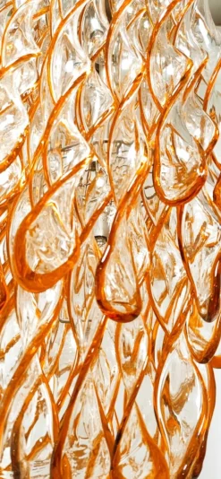 Hot Pamono Helix Waterfall Murano Chandelier by Aureliano Toso