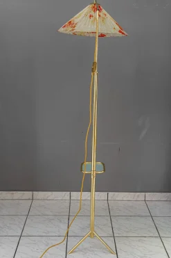 Pamono Hight Adjustable Floor Lamp with Adjustable Shelf, Vienna, 1950s