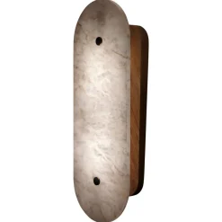 Discount Pamono Hikari Small Iroko Wood Wall Light by Alabastro Italiano