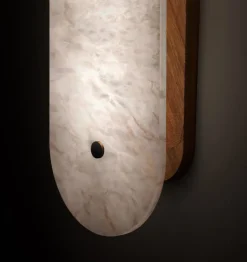 Discount Pamono Hikari Small Iroko Wood Wall Light by Alabastro Italiano