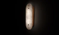 Discount Pamono Hikari Small Iroko Wood Wall Light by Alabastro Italiano