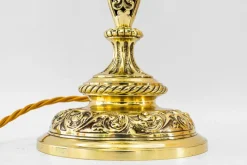 Sale Pamono Historistic Table Lamp with Original Cut Glass Shade, Vienna, 1890s