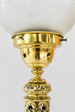 Sale Pamono Historistic Table Lamp with Original Cut Glass Shade, Vienna, 1890s