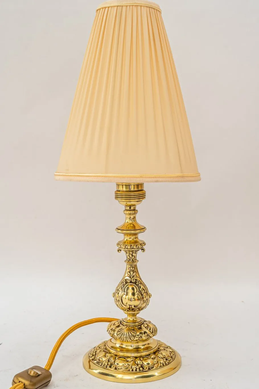 New Pamono Historistic Table Lamp with Original Cut Glass Shade, Vienna, 1890s