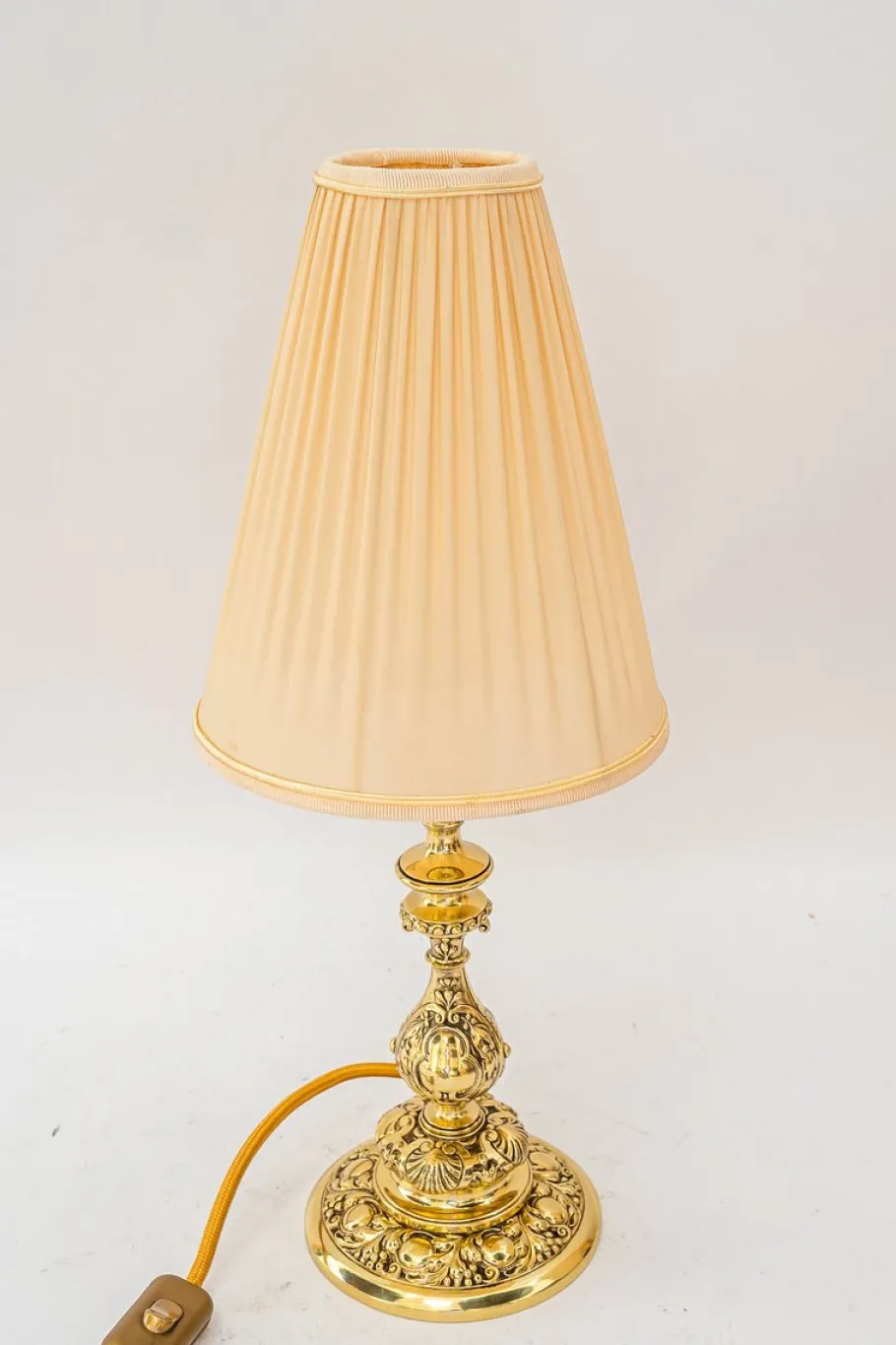 New Pamono Historistic Table Lamp with Original Cut Glass Shade, Vienna, 1890s