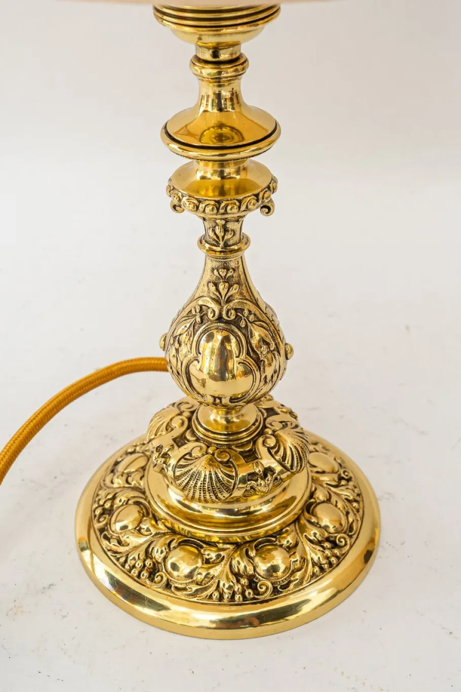 New Pamono Historistic Table Lamp with Original Cut Glass Shade, Vienna, 1890s