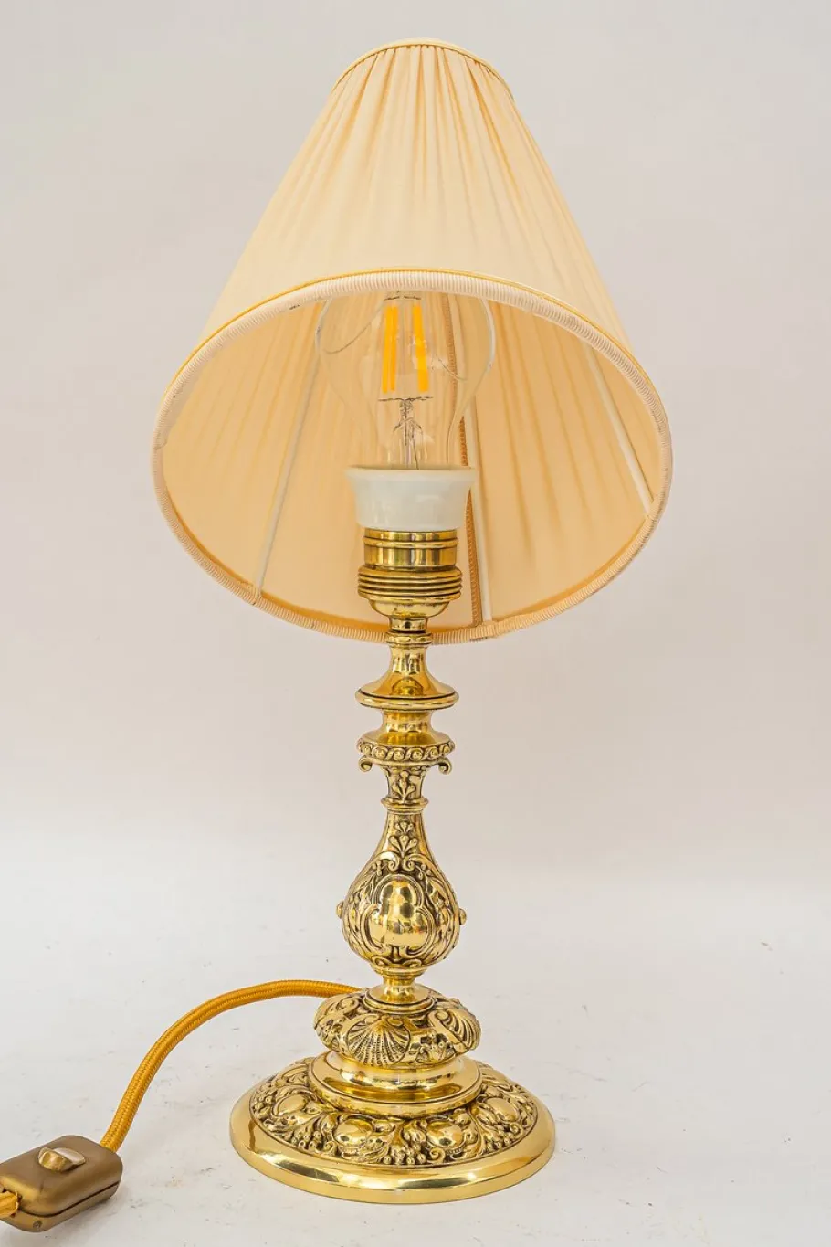 New Pamono Historistic Table Lamp with Original Cut Glass Shade, Vienna, 1890s