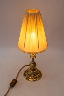 New Pamono Historistic Table Lamp with Original Cut Glass Shade, Vienna, 1890s