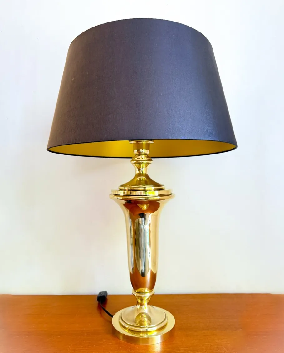 Discount Pamono Hollywood Regency Brass Table Lamp from Krisna, 1970s