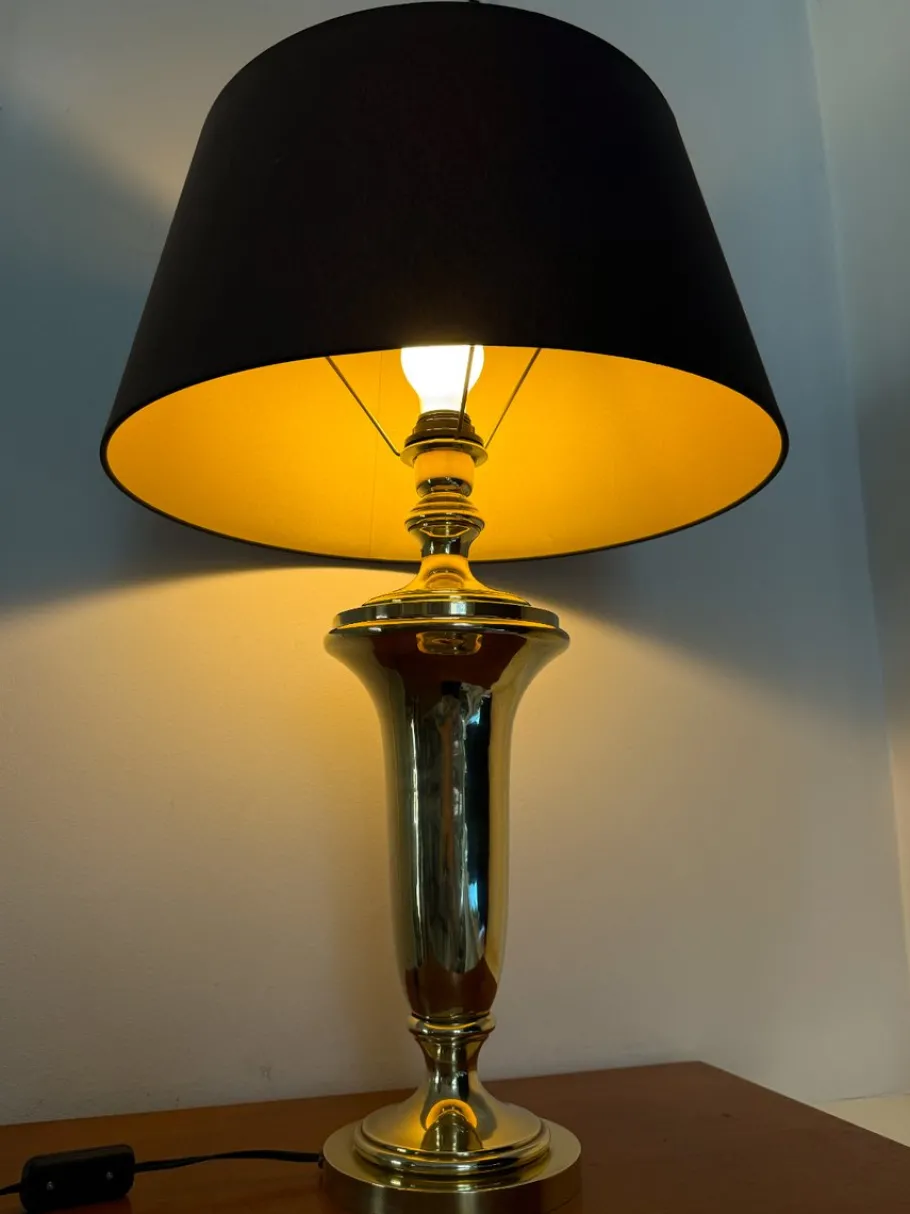 Discount Pamono Hollywood Regency Brass Table Lamp from Krisna, 1970s