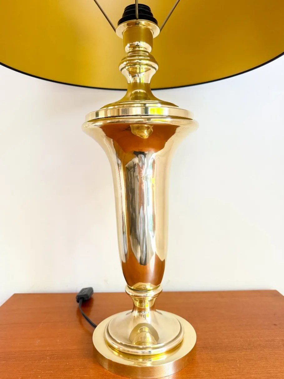 Discount Pamono Hollywood Regency Brass Table Lamp from Krisna, 1970s