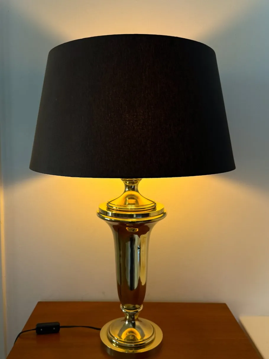 Discount Pamono Hollywood Regency Brass Table Lamp from Krisna, 1970s
