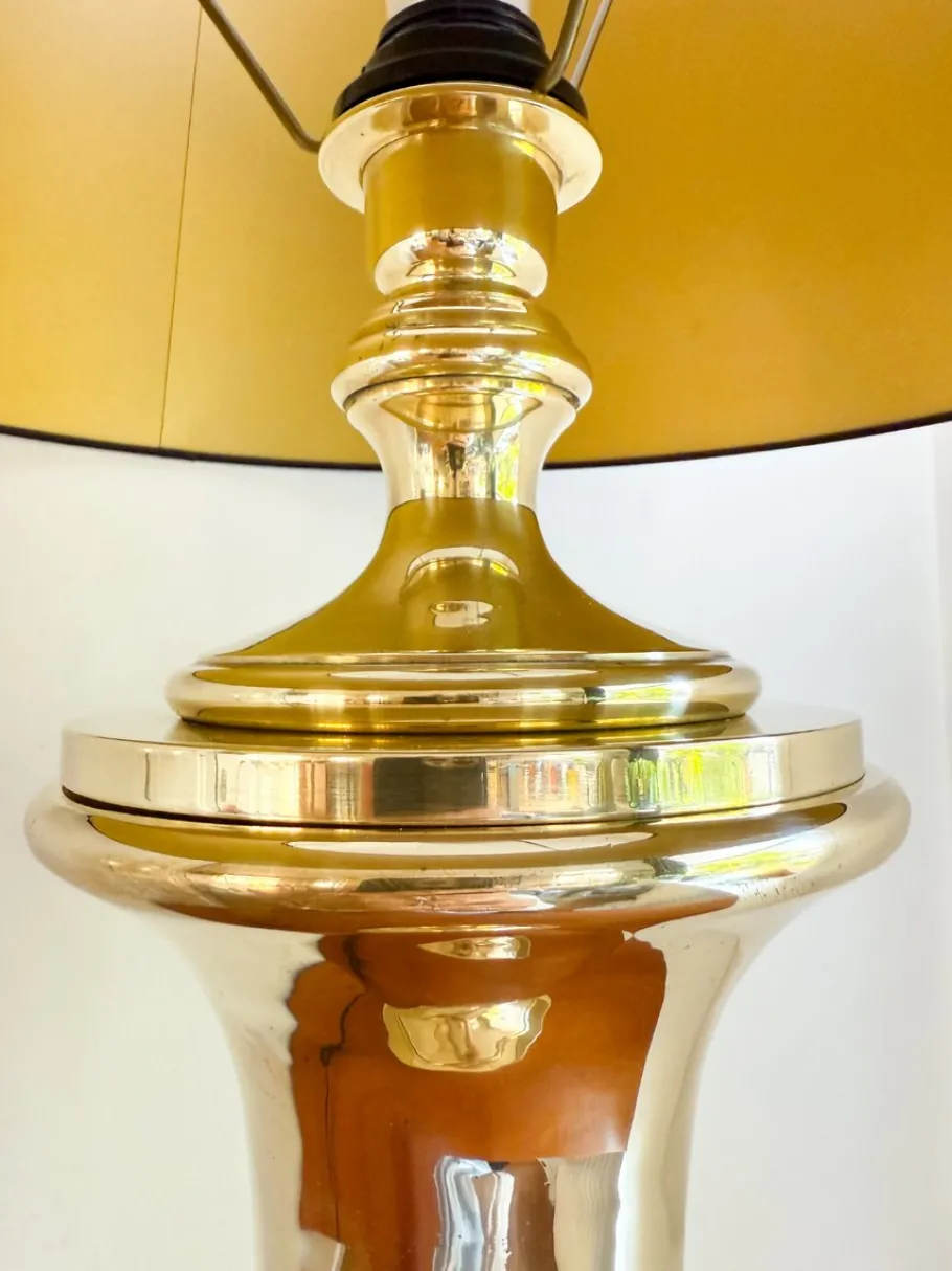 Discount Pamono Hollywood Regency Brass Table Lamp from Krisna, 1970s